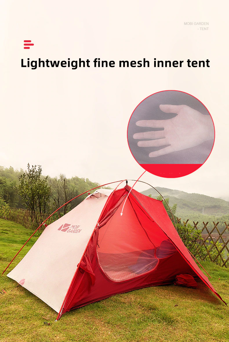 Cheap Goat Tents Mobi Garden campeggio esterno campeggio antivento resistente alla pioggia traspirante tripla stagione DAC palo in alluminio tenda a doppio strato QY   